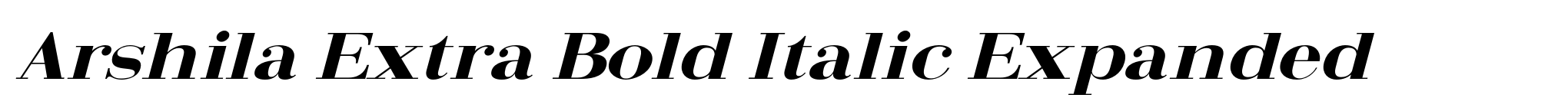 Arshila Extra Bold Italic Expanded image